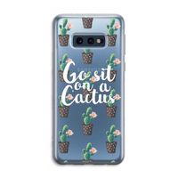 Cactus quote: Samsung Galaxy S10e Transparant Hoesje