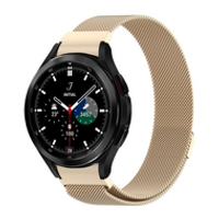 Samsung Galaxy Watch 4 Classic - 42mm / 46mm - Milanese bandje (ronde connector) - Vintage goud - thumbnail