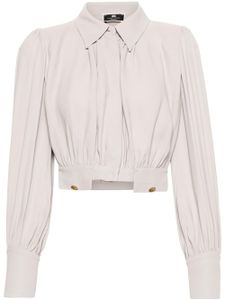 Elisabetta Franchi chemise à coupe crop - Gris