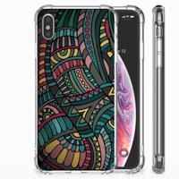 Apple iPhone Xs Max Doorzichtige Silicone Hoesje Aztec