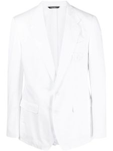 Dolce & Gabbana logo-embroidered blazer - Blanc