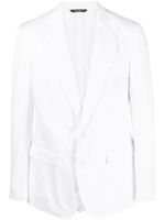 Dolce & Gabbana logo-embroidered blazer - Blanc - thumbnail