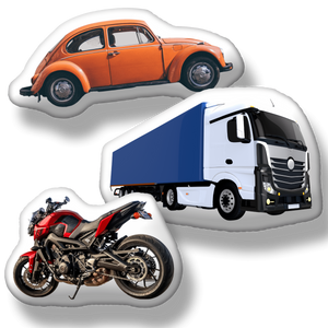 Gepersonaliseerd kussen met jouw auto of motor