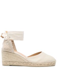Castañer espadrilles Carina compensées à lacets - Tons neutres