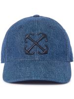 Off-White casquette en jean à motif Arrows - Bleu