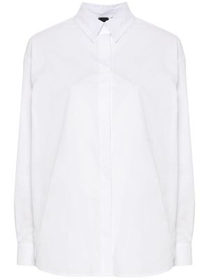 PINKO chemise en popeline à logo brodé - Blanc