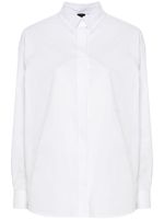 PINKO chemise en popeline à logo brodé - Blanc