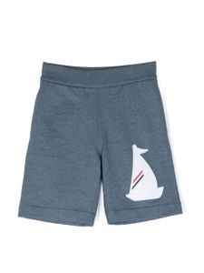 Thom Browne Kids short à broderies - Bleu