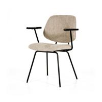 Eetkamerstoel Lynn beige fletcher met armleuining