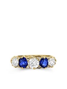 Pragnell Vintage bague en ors 18ct en or sertie saphirs et de diamants