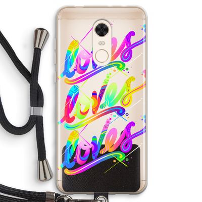 Loves: Xiaomi Redmi 5 Transparant Hoesje met koord