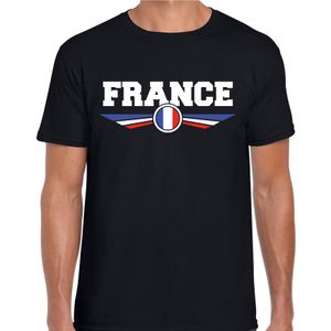 Frankrijk / France landen t-shirt zwart heren