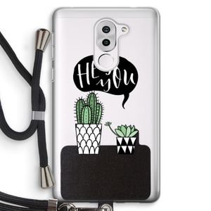 Hey you cactus: Honor 6X Transparant Hoesje met koord