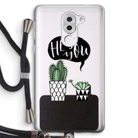 Hey you cactus: Honor 6X Transparant Hoesje met koord