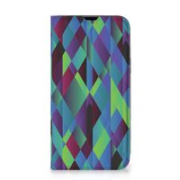 iPhone 13 Stand Case Abstract Green Blue