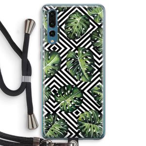 Geometrische jungle: Huawei P20 Pro Transparant Hoesje met koord