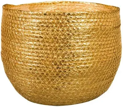 TS bloempot Dorieke 28x21cm goud