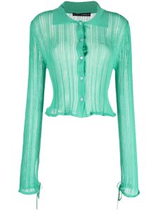 Marco Rambaldi cardigan en maille à effet de transparence - Vert