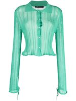 Marco Rambaldi cardigan en maille à effet de transparence - Vert