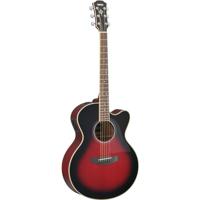 Yamaha CPX700II Akoestische-elektrische gitaar Jumbo 6 snaren Zwart, Rood