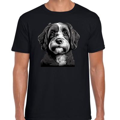 Cadeau/verkleed T-shirt heren - zwart - Labradoodle hond - honden liefhebber