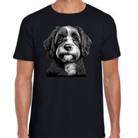 Cadeau/verkleed T-shirt heren - zwart - Labradoodle hond - honden liefhebber