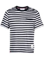 Thom Browne t-shirt à rayures horizontales - Bleu - thumbnail