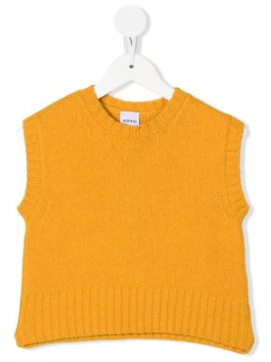 Aspesi Kids haut en maille à encolure ronde - Jaune
