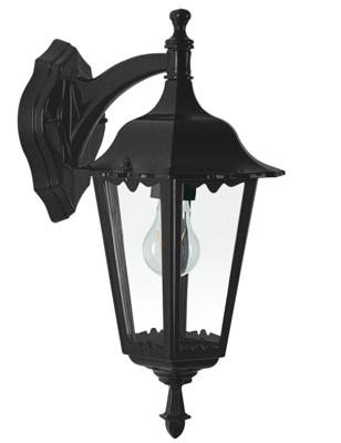 240v muurlamp ancona zwart - Ks verlichting