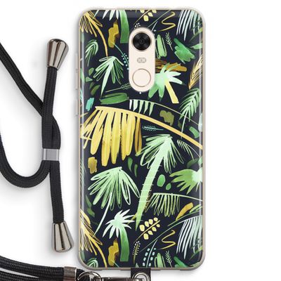 Tropical Palms Dark: Xiaomi Redmi 5 Transparant Hoesje met koord