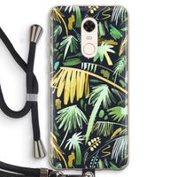 Tropical Palms Dark: Xiaomi Redmi 5 Transparant Hoesje met koord