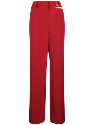 Heron Preston pantalon droit à découpes - Rouge