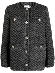 b+ab veste en tweed à boutons embossés - Gris