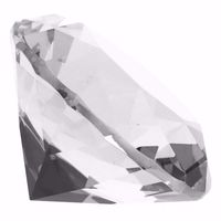 Transparante nep diamanten 8 cm van glas   -