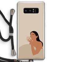 Fresh coffee: Samsung Galaxy Note 8 Transparant Hoesje met koord