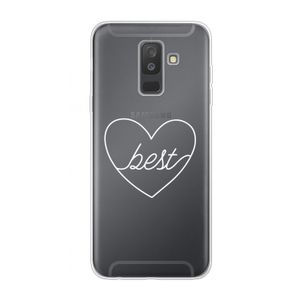 Best heart pastel: Samsung Galaxy A6 Plus (2018) Transparant Hoesje