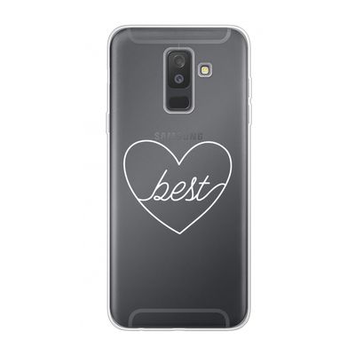 Best heart pastel: Samsung Galaxy A6 Plus (2018) Transparant Hoesje