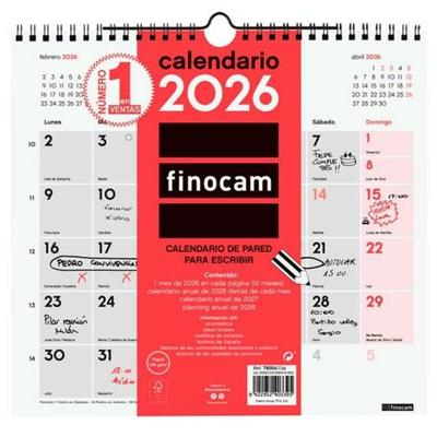 Muurkalender Finocam Papier 2026 26,5 x 24,5 cm