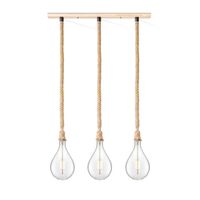 Home sweet home touw hanglamp Leonardo 3L Pear - helder