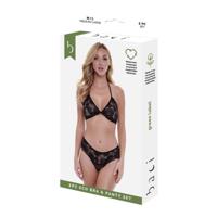 Ondergoed Set Baci Lingerie Bra & Panty Zwart (S/M)
