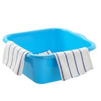 Plasticforte teiltje afwasbak - vierkant - kunststof - 6 liter - 31 x 29 x 13 cm - Blauw