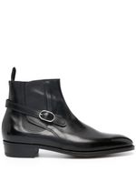 John Lobb bottines en cuir à fini verni - Noir