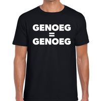 Genoeg is genoeg tekst t-shirt zwart heren - thumbnail