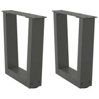 Eettafelpoten 2 st V-vormig 30x(30-31,3) cm staal antraciet Eettafelpoten 2 st V-vormig 30x(30-31,3) cm staal antraciet