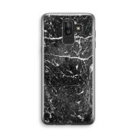 Zwart marmer: Samsung Galaxy J8 (2018) Transparant Hoesje