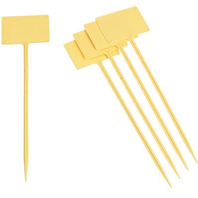Tuinlabels - 5x - geel - kunststof - 5,5 x 8,5 cm - plaats- en naametiketten