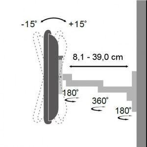 Techly ICA-LCD 104BK tv-bevestiging 76,2 cm (30") Zwart