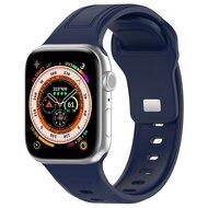 Square siliconen band - Navy - Geschikt voor Apple Watch 44mm / 45mm / 46mm / 49mm