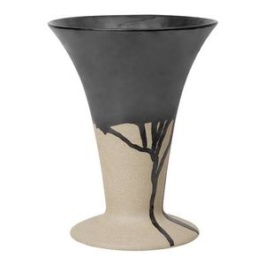 ferm LIVING Flores Vaas - Sand/Black