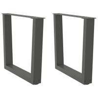 Eettafelpoten 2 st V-vormig 60x(42-43,3) cm staal antraciet Eettafelpoten 2 st V-vormig 60x(42-43,3) cm staal antraciet